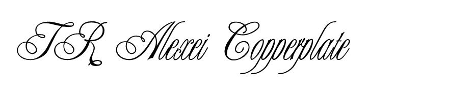 TR Alexei Copperplate font
